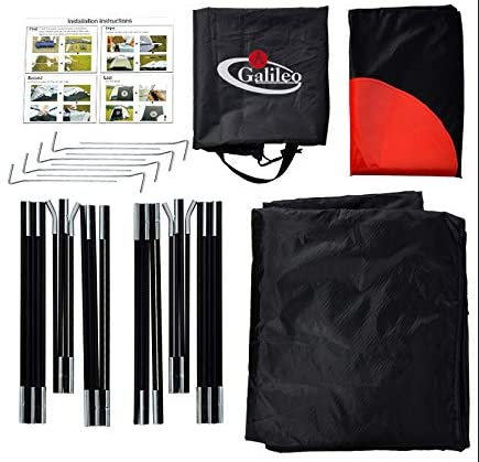 Golfnetz Golf-Übungsnetz für Hinterhof-Driving-Range Golf-Schlagnetze | 12' X 7' X 6.6' | Pro Schwarz |Fliegen Outdoor