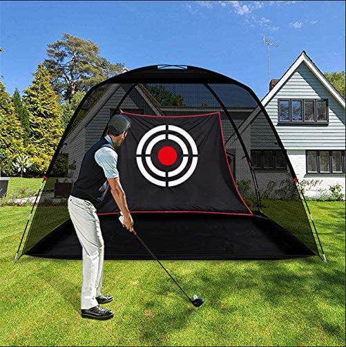 Golfnetz Golf-Übungsnetz für Hinterhof-Driving-Range Golf-Schlagnetze | 12' X 7' X 6.6' | Pro Schwarz |Fliegen Outdoor
