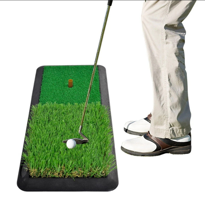 Golfmatte - Golfmatten für den Innenbereich - Golfschlagmatte für den Hinterhof - Golfrasenmatte | mit Tee & Pfählen | 18,5"X8" | Fliegen Outdoor