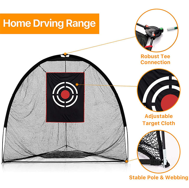 Golfnetze Golf-Übungsnetz Golf-Schlagnetze für Hinterhof-Driving-Range| 8' X 7' X 7' | Filegen Outdoor