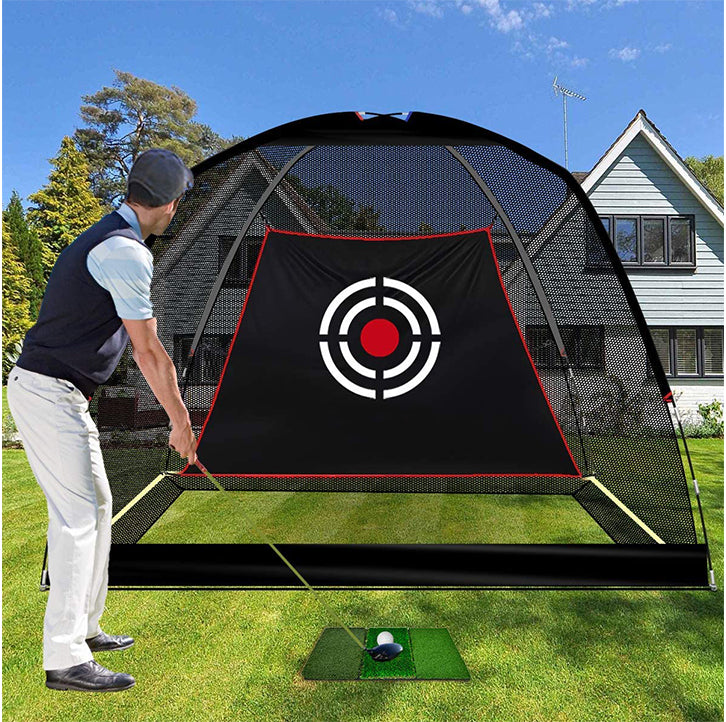 Golfnetz für das Fahren im Hinterhof Golf-Übungsnetz 10 x 6,5 x 6 Fuß Golfnetz für den Innenbereich mit Zielscheibe und Tragetasche